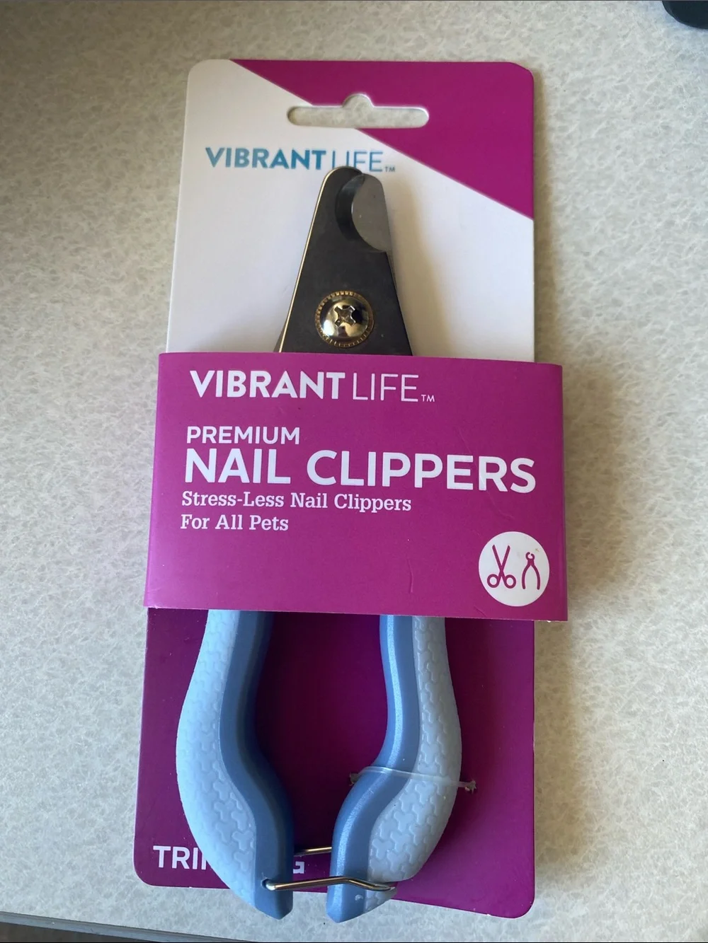 Vibrant Pink and White Premium Nail Clippers Packaging